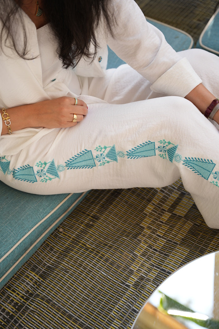 Teal White Set