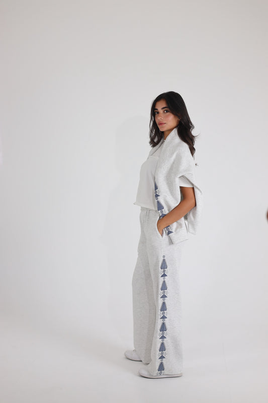 Ghaim (cloud) Set | Tatreez Embroidered Lounge Set | Amaara